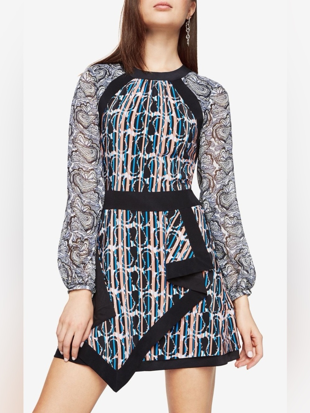 BCBGMAXAZRIA Tallulah Paisley Printed Dress - Size 8 - EUC